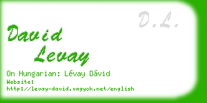 david levay business card